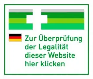 Bildlink führt zu einer Bestätigungsseite die die Legalität der Webseite beweist