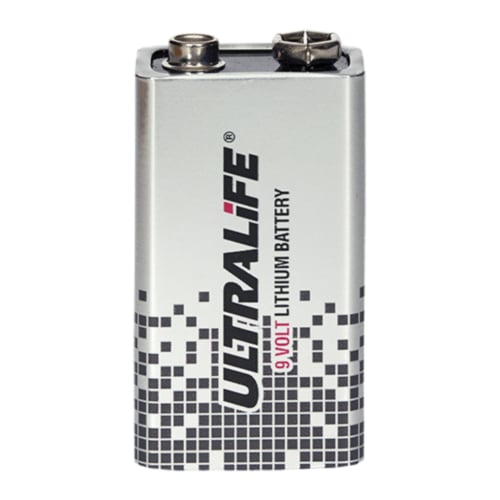 9-V-Lithiumbatterie HAC-9v für Defibtech Lifeline, Frontansicht