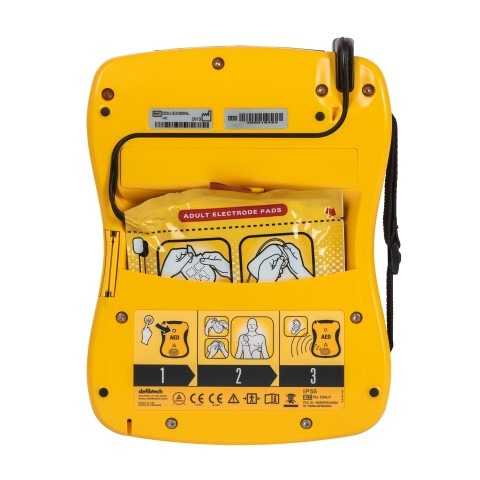 Defibtech Lifeline VIEW, Rückseite mit Elektrodenfach