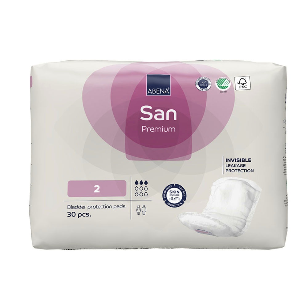 Abena San 2, Premium Inkontinenz Einlagen (30 Stck.)