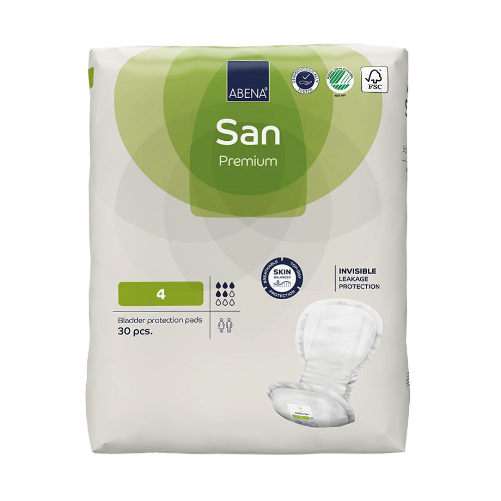 [ABE 1000021306] Abena San 4, Premium Inkontinenz Einlagen (30 Stck.)