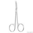 Iris- und Fadenschere, gebogen Spitz/spitz, 11,5 cm