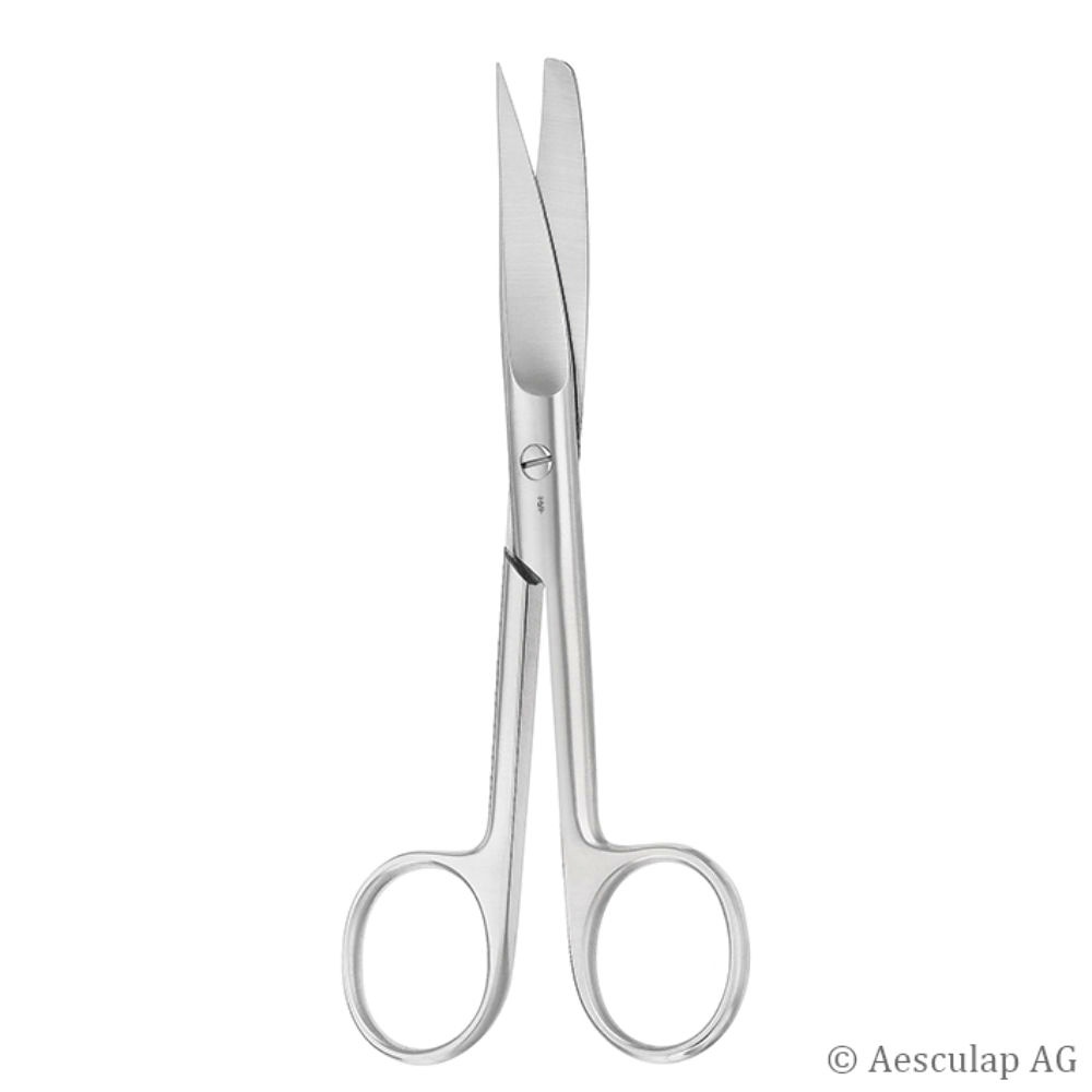 [AES BC424R] Chir. Schere, gebogen, spitz/stumpf 14,5 cm