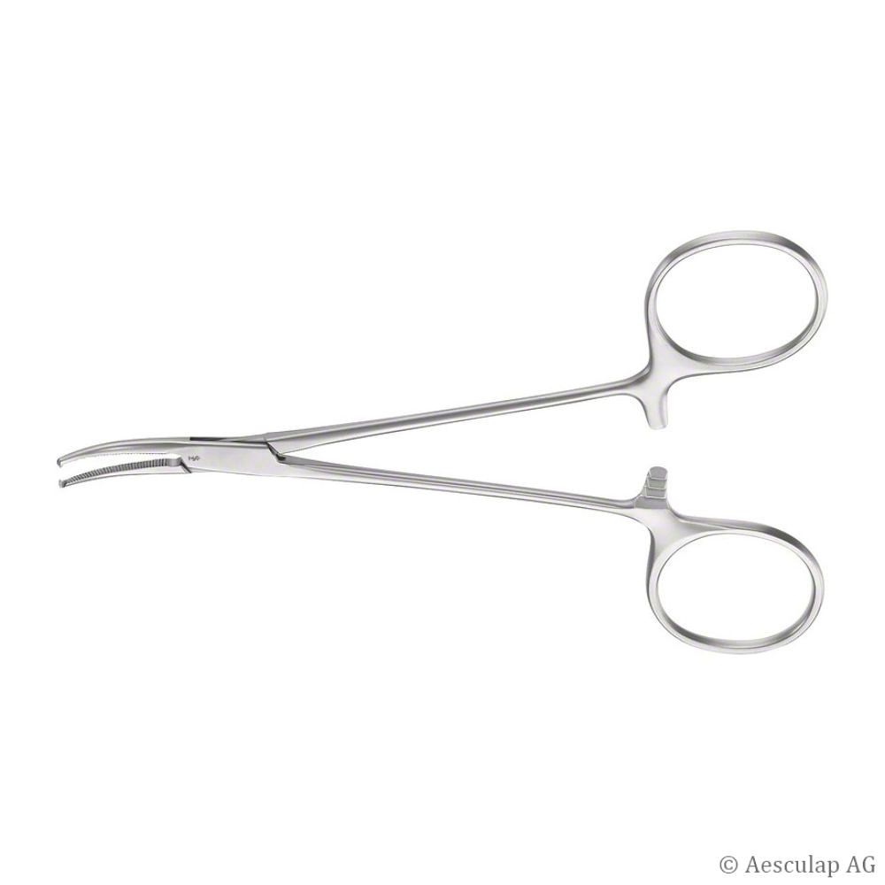 Halsted Mosquito Arterienklemme Gebogen, 1 x 2 Zähne, 12,5 cm