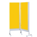 Wandschirm 2-flügelig, fahrbar Farbe: gelb/gelb