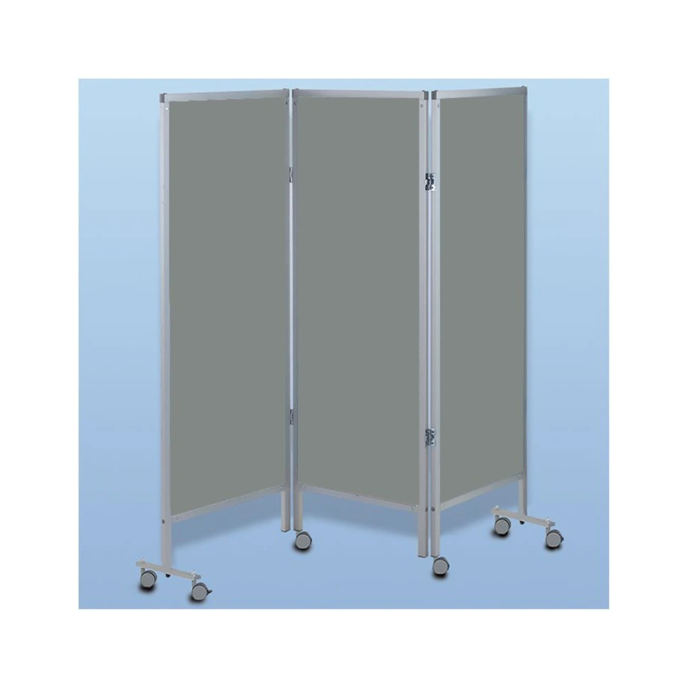 Wandschirm 3-flügelig, fahrbar Farbe: grau/grau/grau