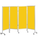 Wandschirm 4-flügelig, fahrbar Farbe: gelb/gelb/gelb/gelb