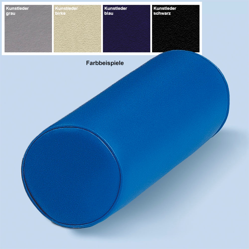 Knierolle blau Ø 180 mm x 560 mm Mit Kunstlederbezug