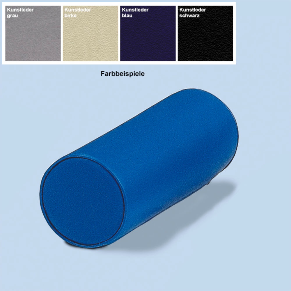 Genickrolle blau Ø 140 mm x 400 mm Mit Kunstlederbezug