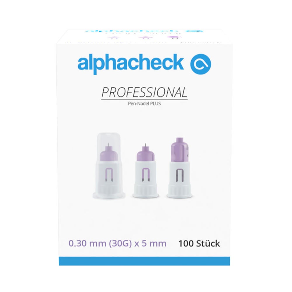 [ALP 11207005] Alphacheck professional Pen-Nadeln PLUS 30 G x 5 mm (100 Stck.)