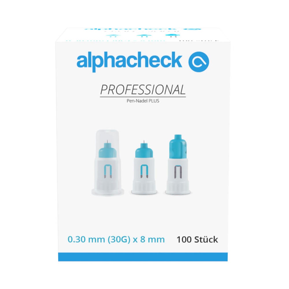 [ALP 11207008] Alphacheck professional Pen-Nadeln PLUS 30 G x 8 mm (100 Stck.)