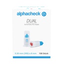 alphacheck DUAL Sicherheits-Pen-Nadeln - 30 G x 8 mm (100 Stck.)