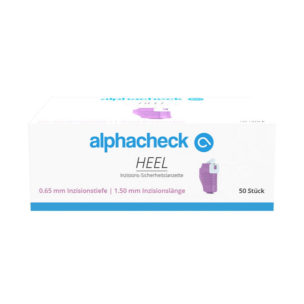 Alphacheck HEEL Inzisions-Sicherheits Lanzetten 0,65 x 1,50 mm (50 Stck.)