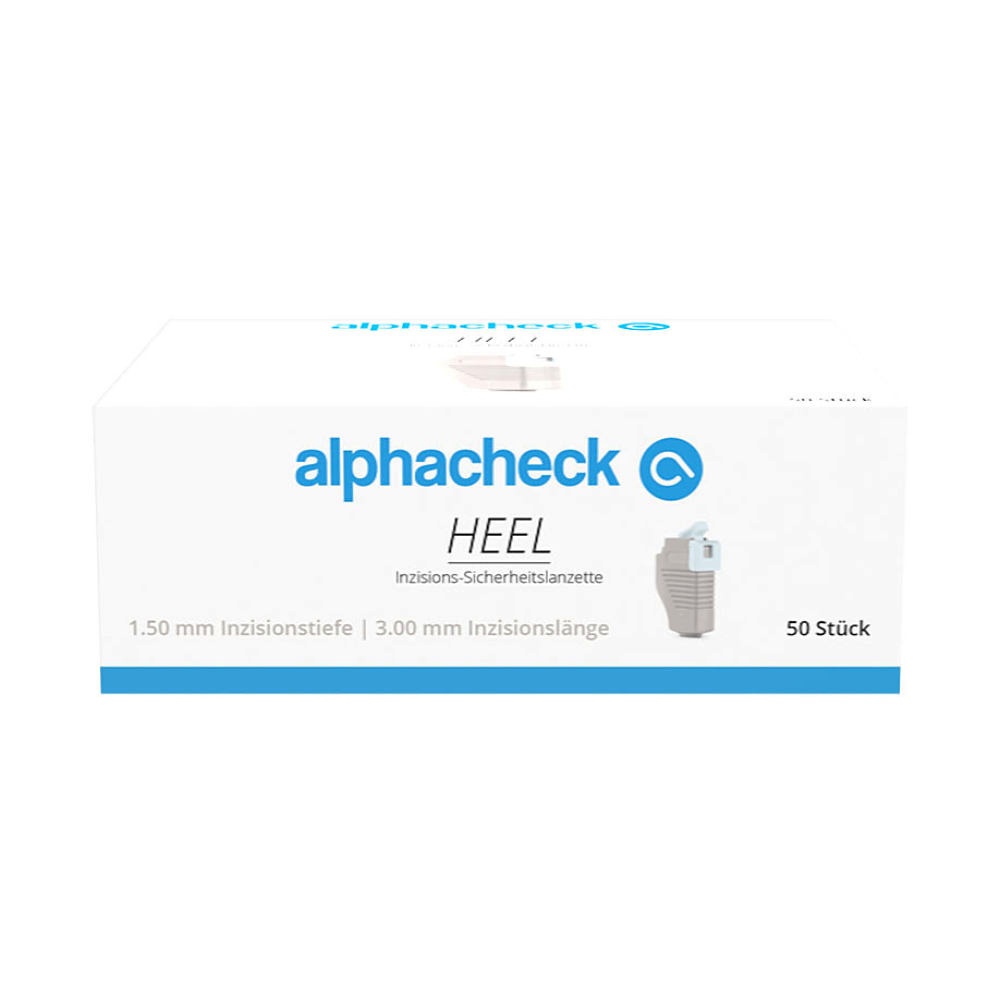 Alphacheck HEEL Inzisions-Sicherheits Lanzetten 1,50 x 3,00 mm (50 Stck.)