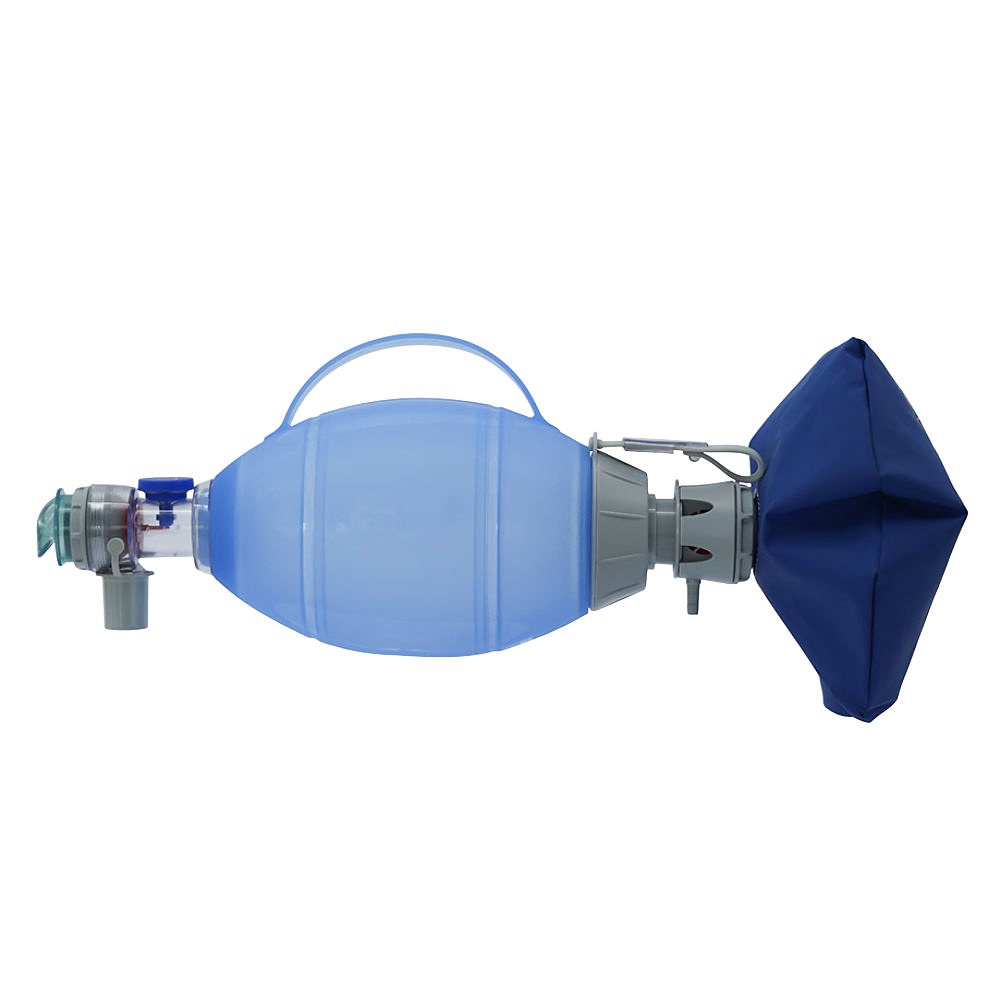 [AMB 470017100] AMBU Oval Plus Silikon-Beatmungsbeutel Für Erwachsene mit Gesichtsmaske Gr. 5