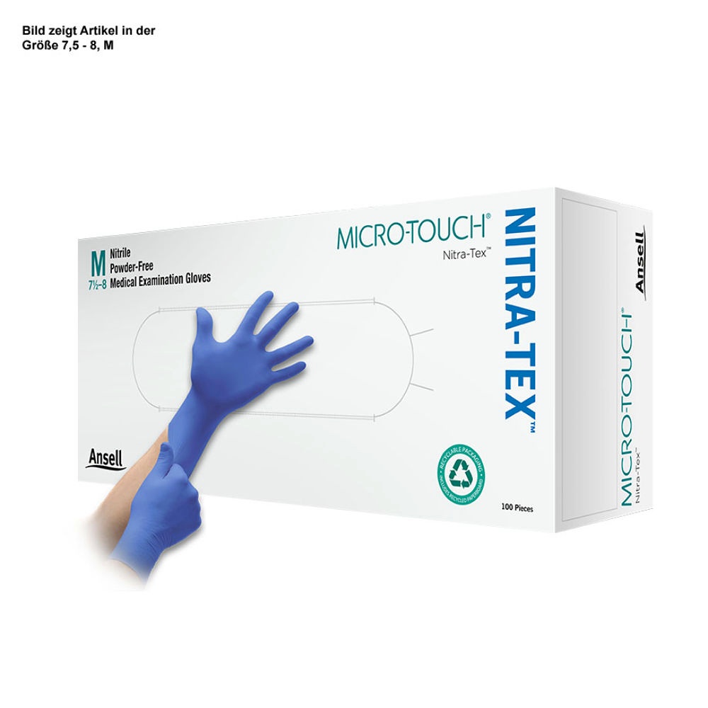 Micro-Touch Nitra-Tex U.-Handschuhe Unsteril, Gr. 7,5 - 8, M (100 Stck)