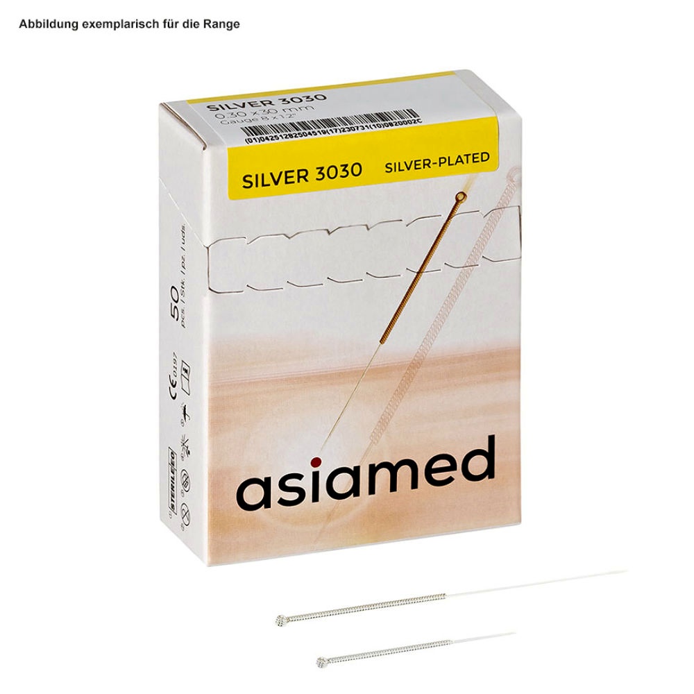 [ASI A000594] Silber Akupunkturnadeln 0,30 x 10 mm, Nr. 31 (50 Stck.)
