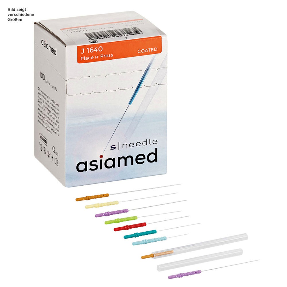 [ASI A000677] S-Needle J-Type 1430 Place N'Press Akupunkturnadeln 0,14 x 30mm (100 Stck.)