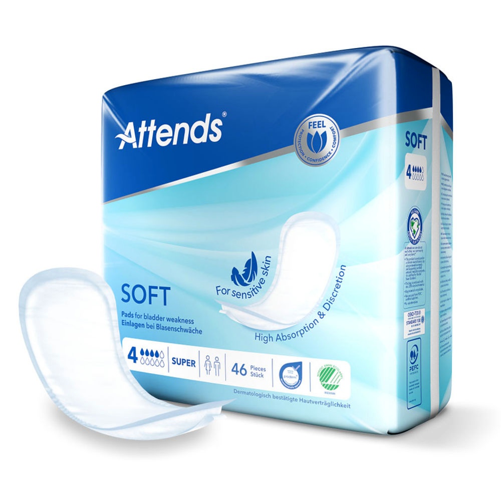 [ATT 204740] Attends Soft 4 Super Inkontinenzeinlagen (46 Stck.)