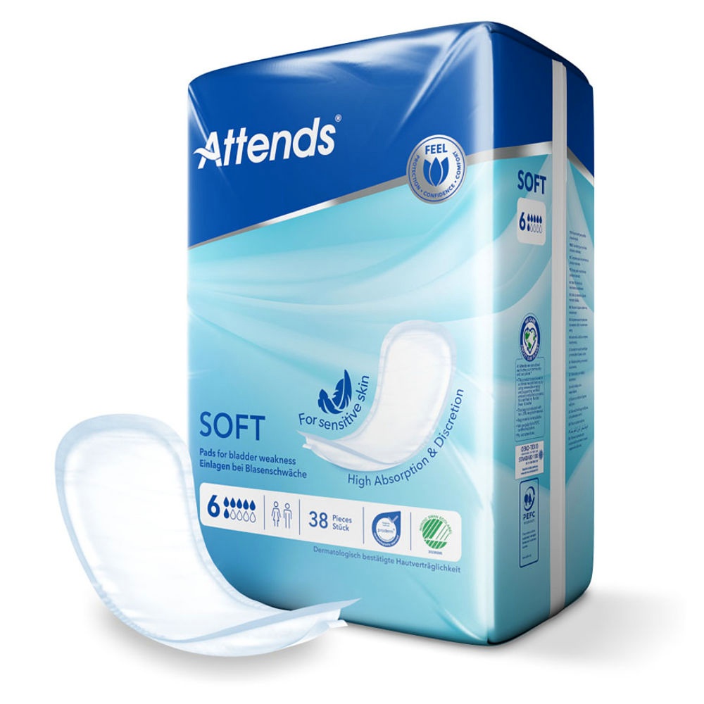 [ATT 204788] Attends Soft 6 Inkontinenzeinlagen (38 Stck.)