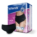 Attends Lady Discreet Underwear 3 L Einmalhosen, schwarz (10 Stck.)