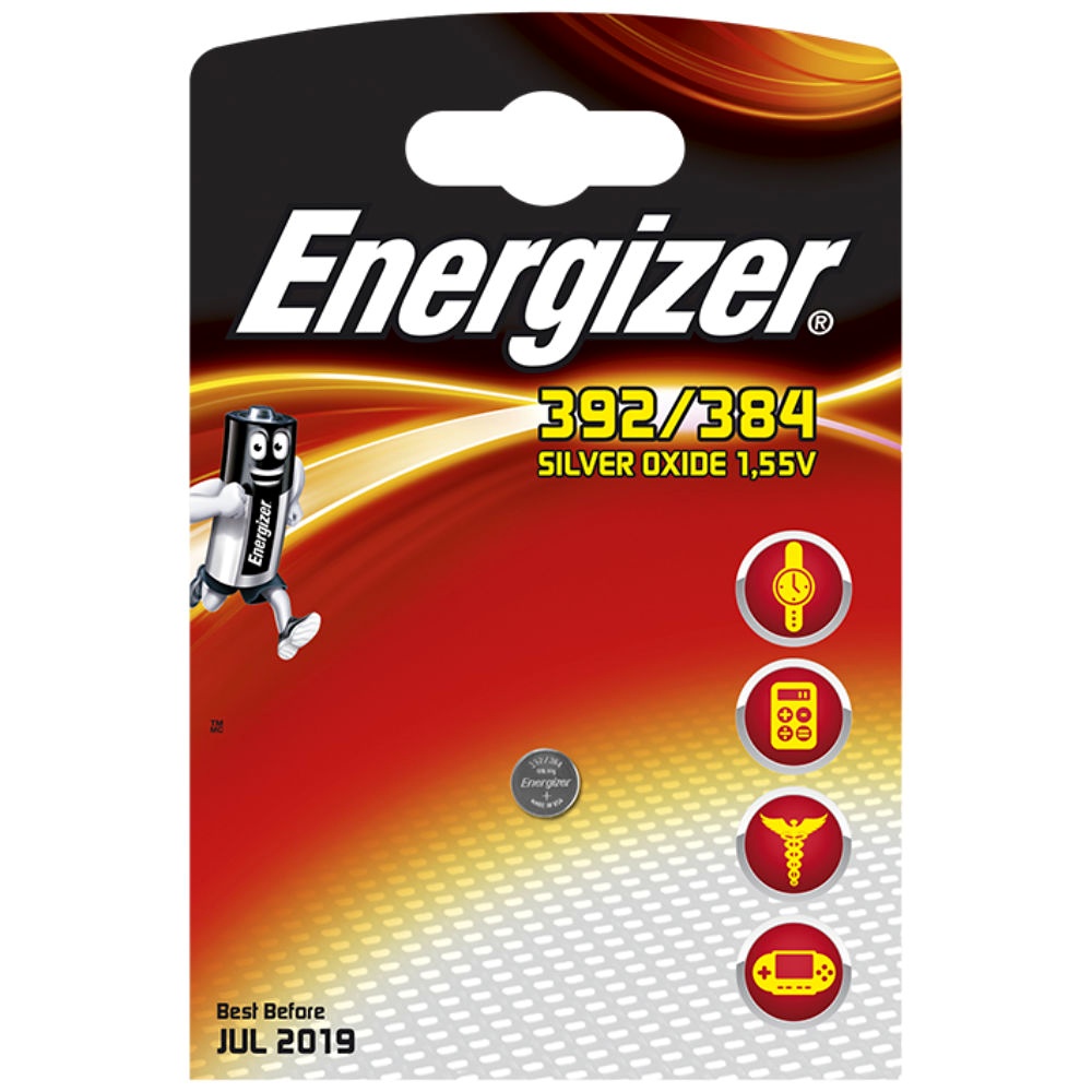 [BAT 635133] Energizer Uhren-Batterie 392/384 Typ SR41/SR736W, 1,55 V