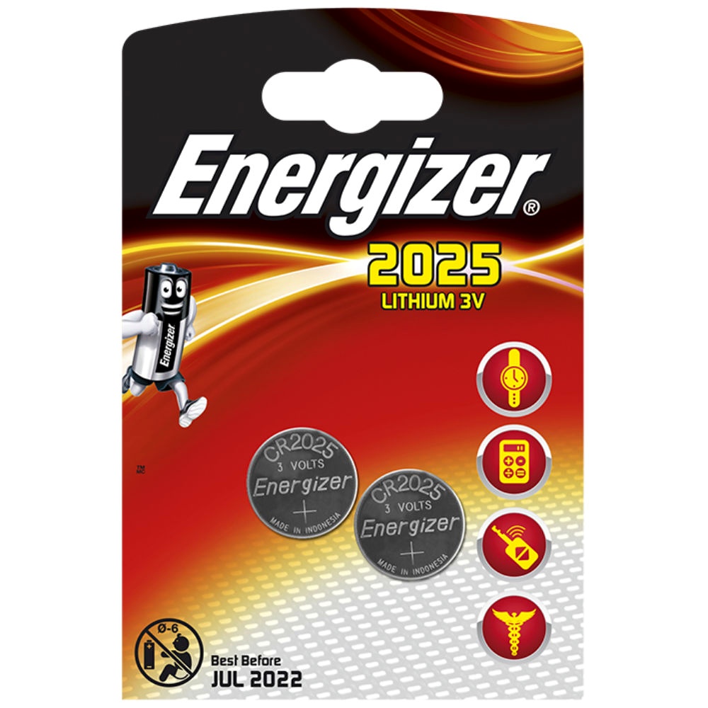 Energizer Batterie Typ CR2025, 3 V (2er-Pack)