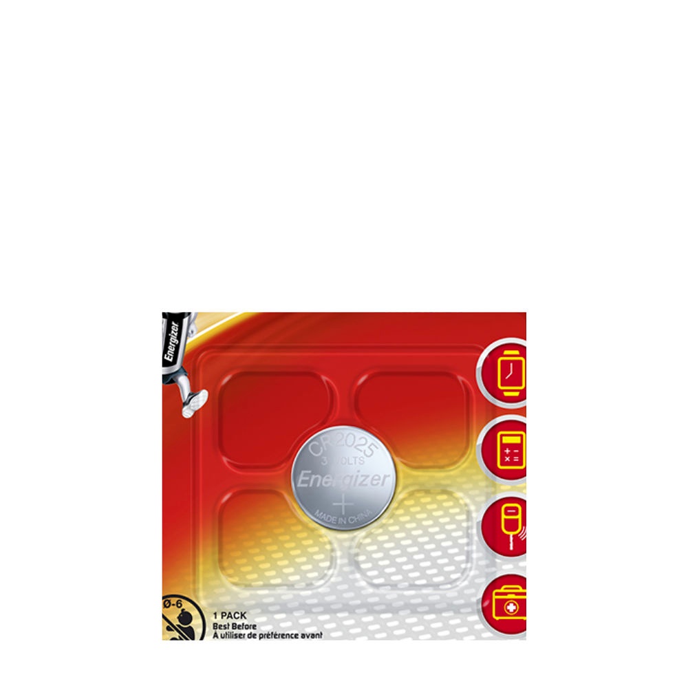 [BAT E301021603] Energizer Batterie Typ CR2025, 3 V