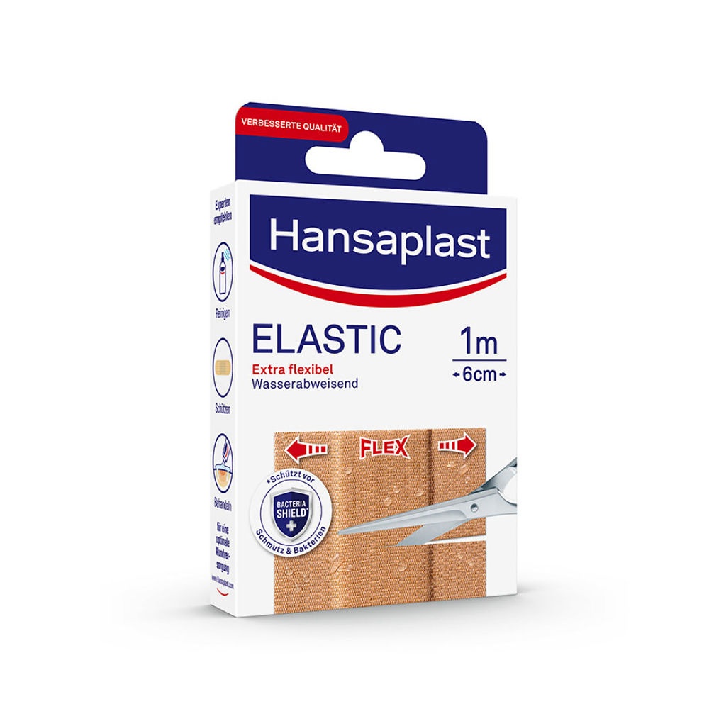 [BDF 02607] Hansaplast Elastic Wundschnellverband Hautfarben, 1 m x 6 cm