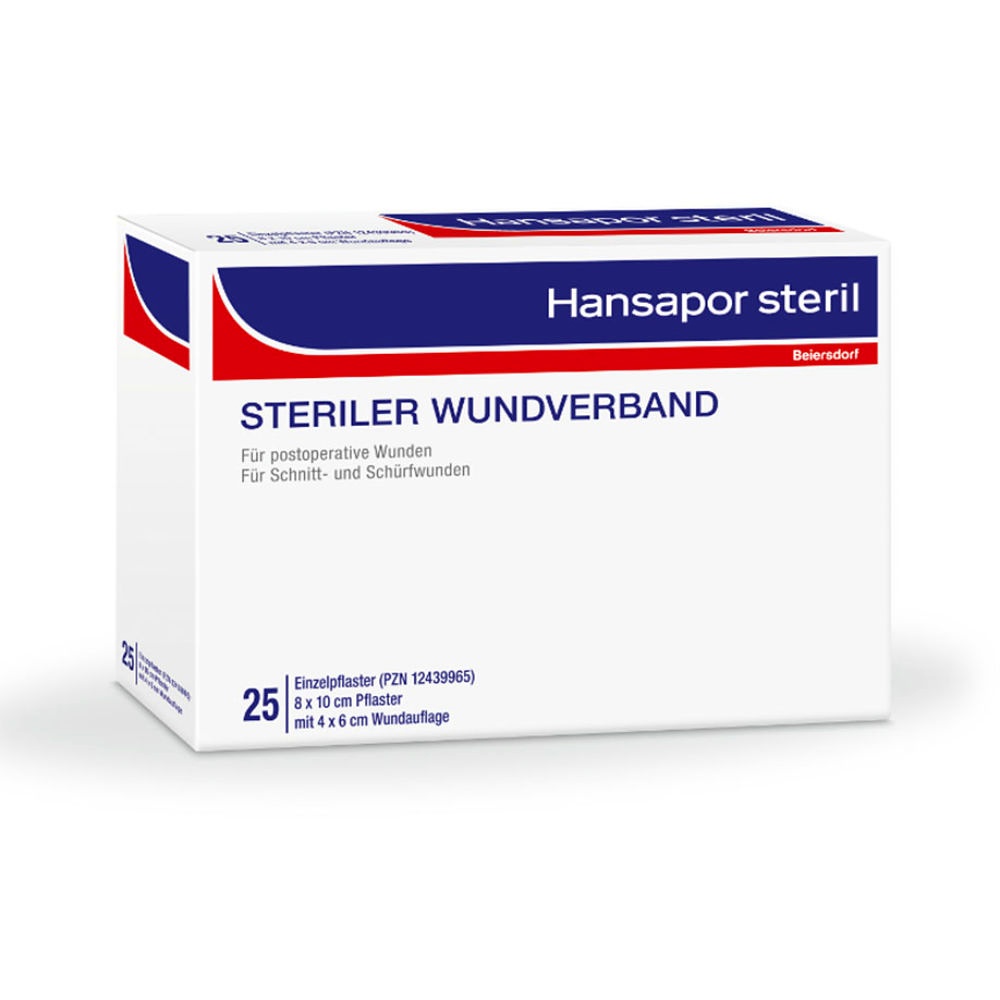 Hansapor steril Wundverband 8 x 10 cm (25 Stck.)