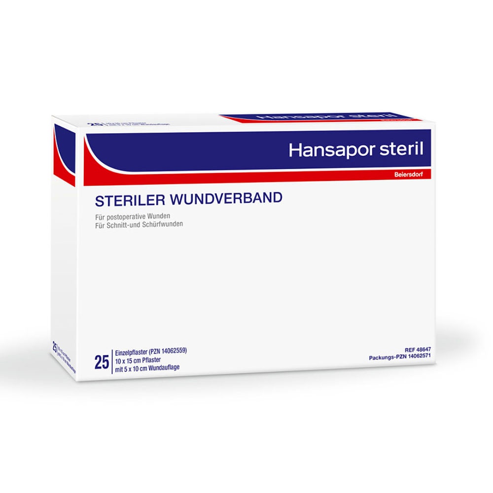 [BDF 48647] Hansapor steril Wundverband 10 x 15 cm (25 Stck.)