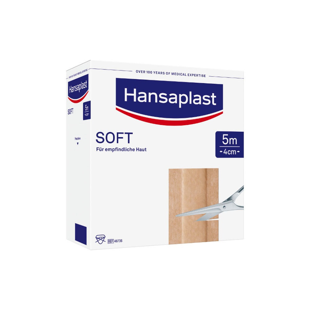 [BDF 48736] Hansaplast Soft Wundschnellverband Hautfarben, 5 m x 4 cm
