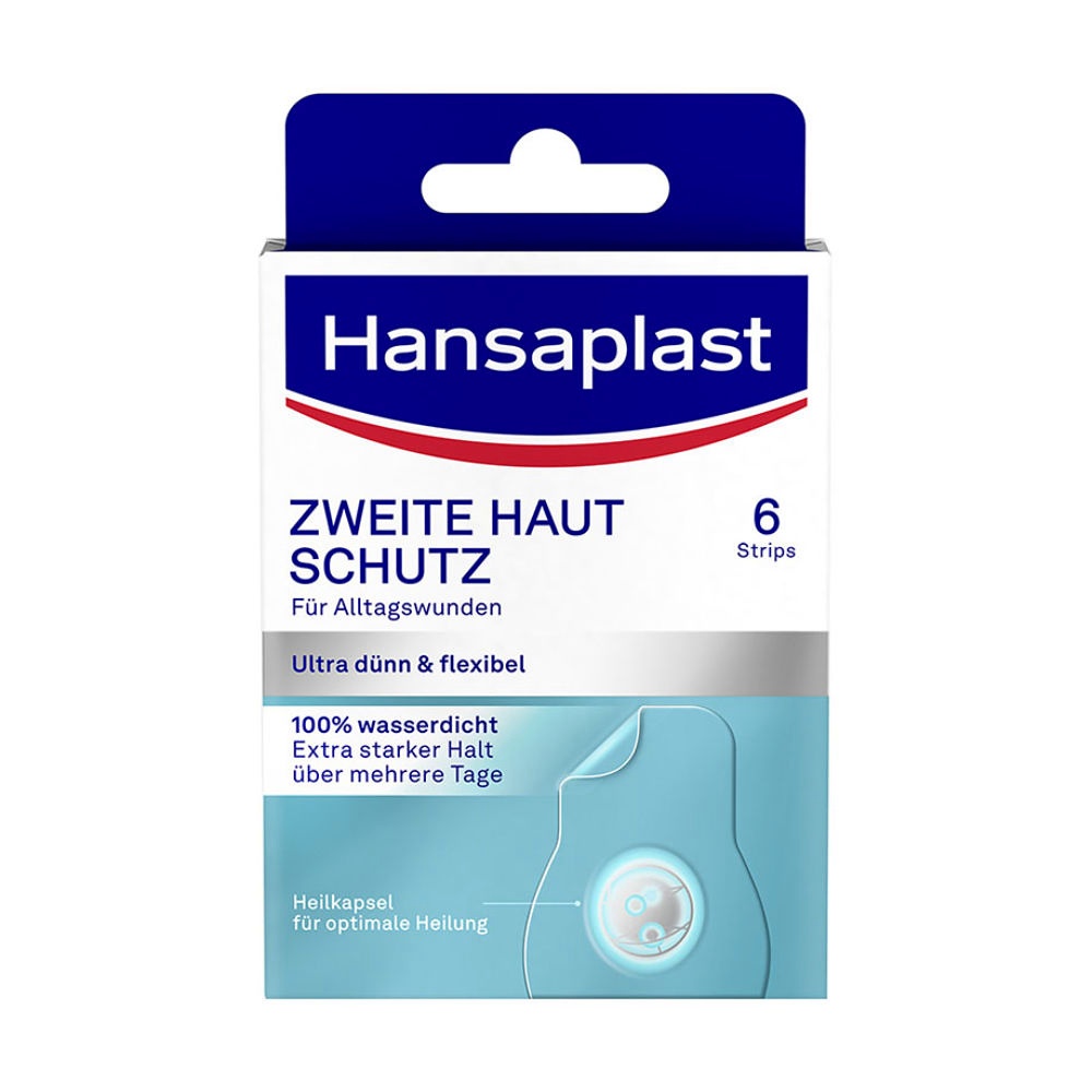 [BDF 48800] Hansaplast Zweite Haut Hydrokolloid-Pflaster - Hydrokolloid-Pflaster (6 Stck.)