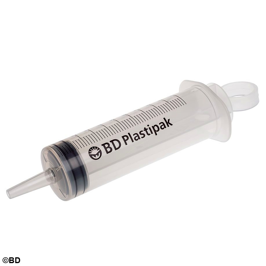 BD Plastipak Wund-/Blasenspritze 100 ml Mit Katheteransatz und Luer-Adapter