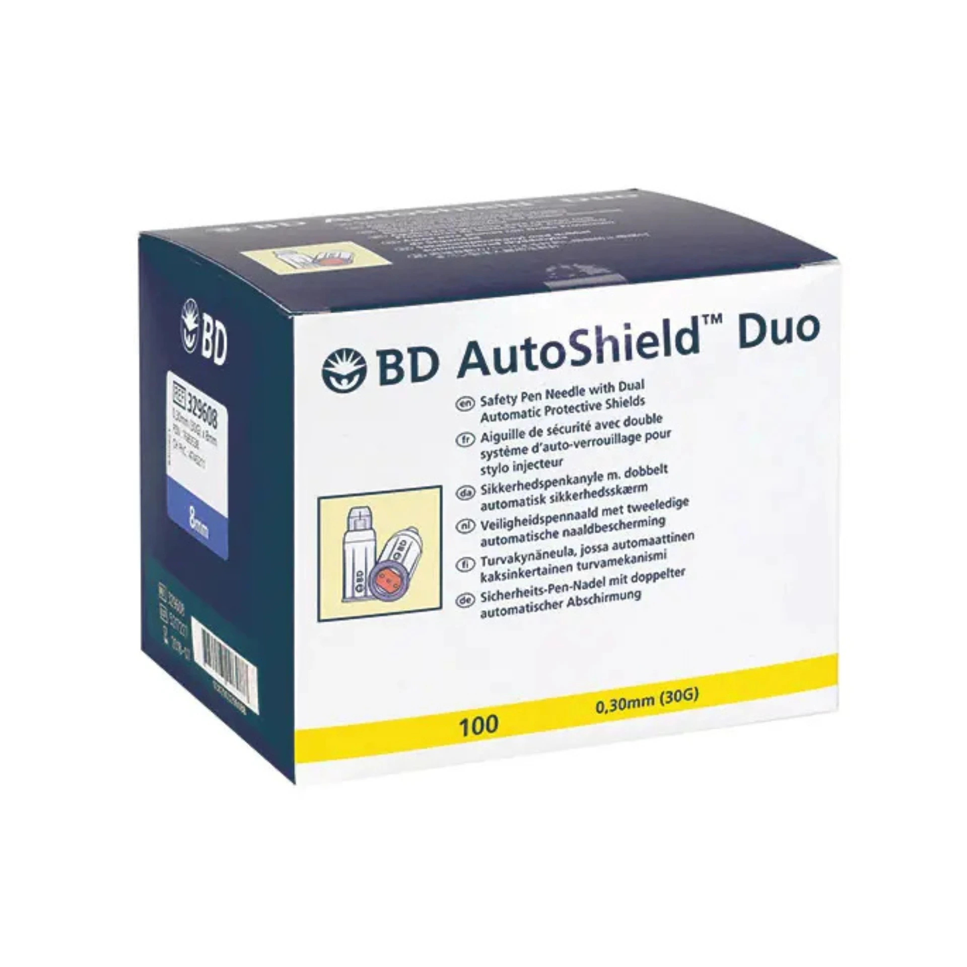 BD AutoShield Duo Sicherheits-Pen-Nadeln 0,30 x 5 mm (100 Stck.)
