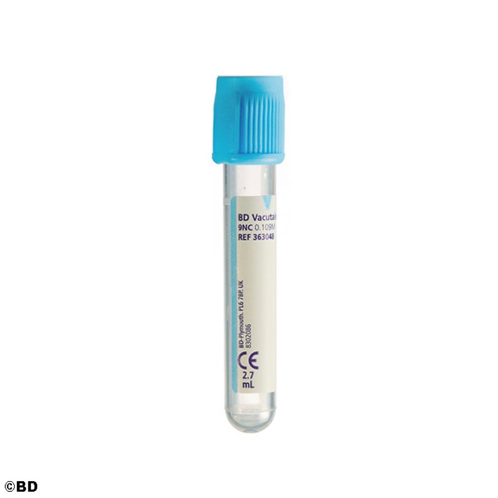 [BEC 363048] BD Vacutainer Plus Gerinnungsröhrchen Aus PET, 2,7 ml, Natrium-Citrat