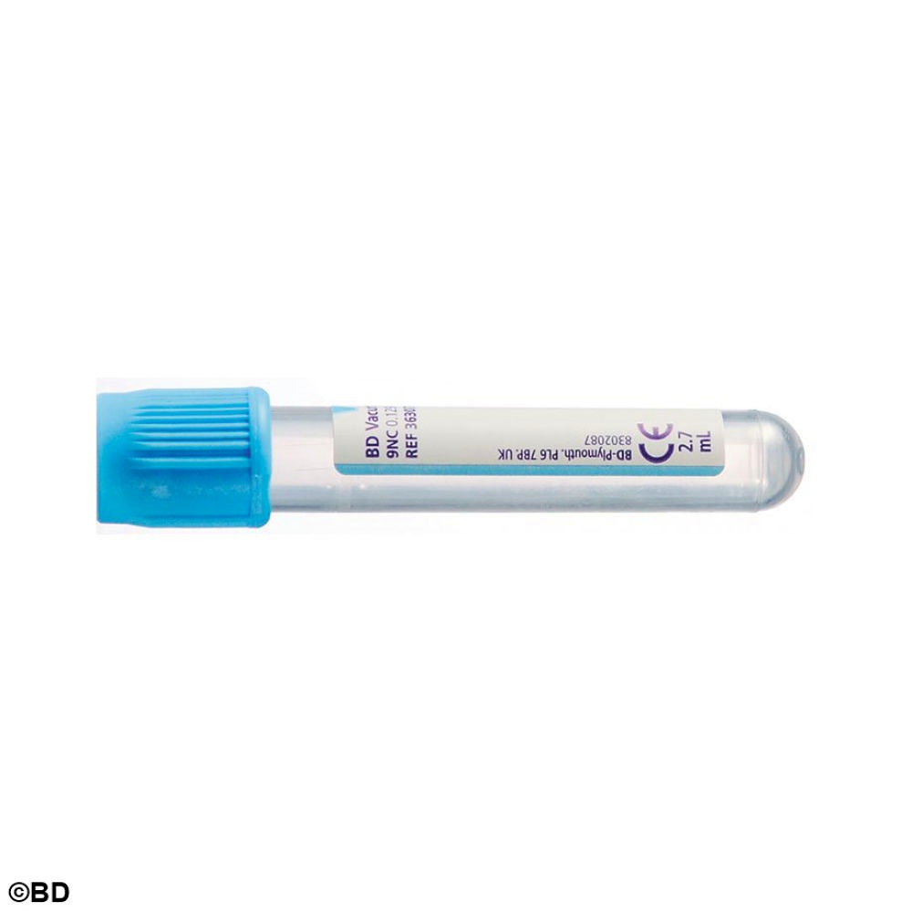 [BEC 363079] BD Vacutainer Plus Gerinnungsröhrchen Aus PET, 2,7 ml, Natrium-Citrat