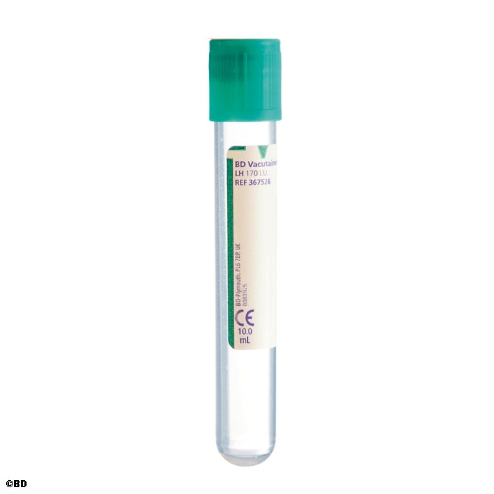 BD Vacutainer Plus Plasmaröhrchen aus PET, 10 ml, Lithium-Heparin