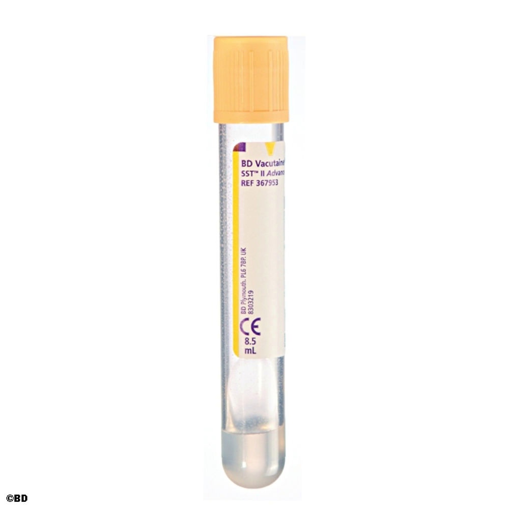 BD Vacutainer SST II Advance Serum Röhrchen aus PET, 8,5 ml, Trenngel und