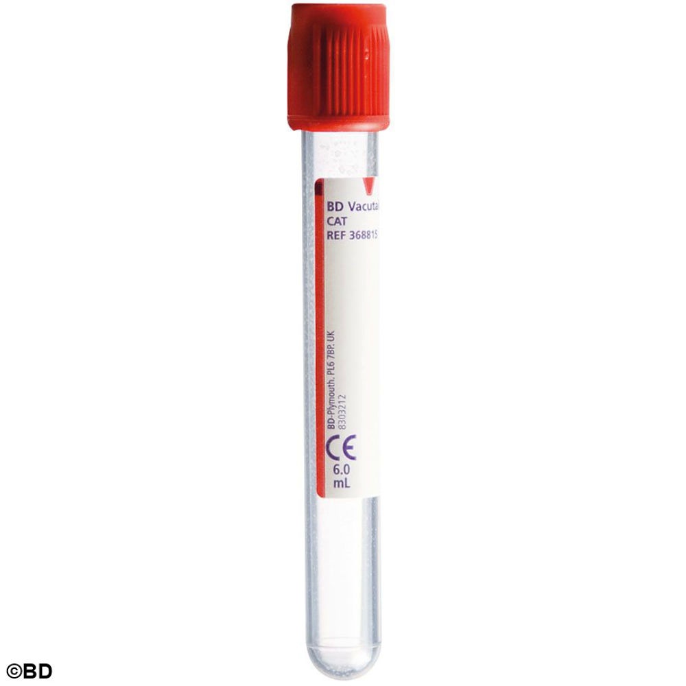 [BEC 368815] BD Vacutainer Plus Serumröhrchen Aus PET, 6 ml, Gerinnungsaktivator