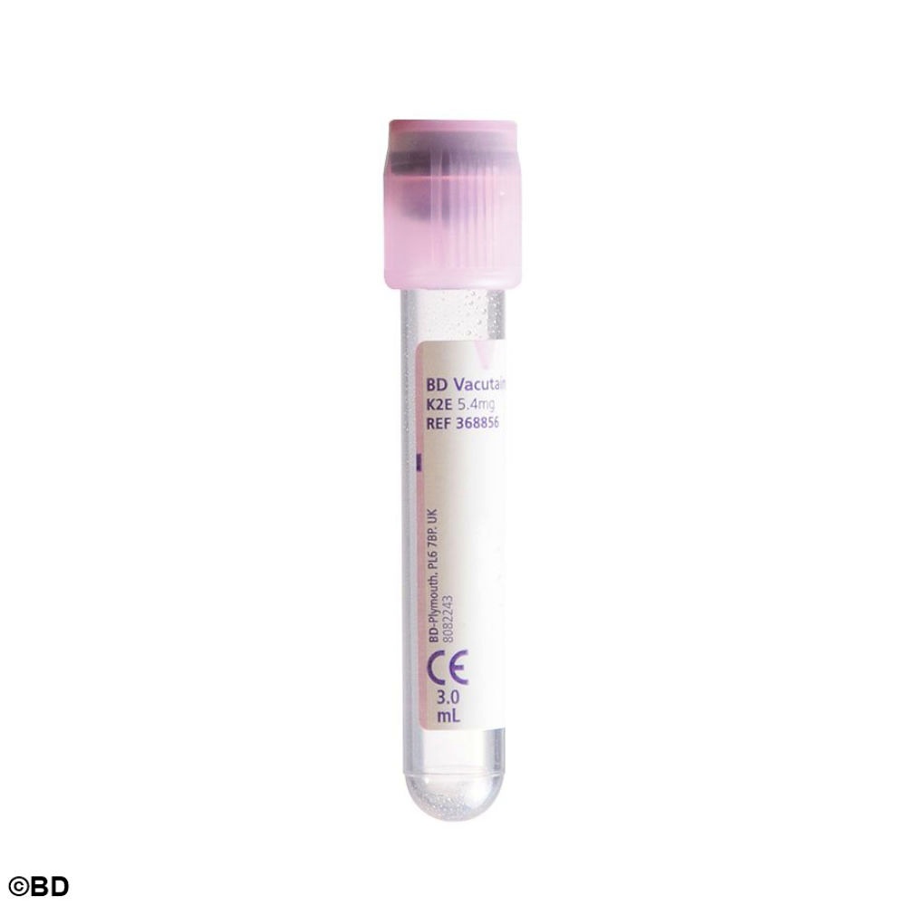 [BEC 368856] BD Vacutainer EDTA Plus Röhrchen Aus PET, 3 ml, 5,4 mg K2 EDTA, 75x13 mm