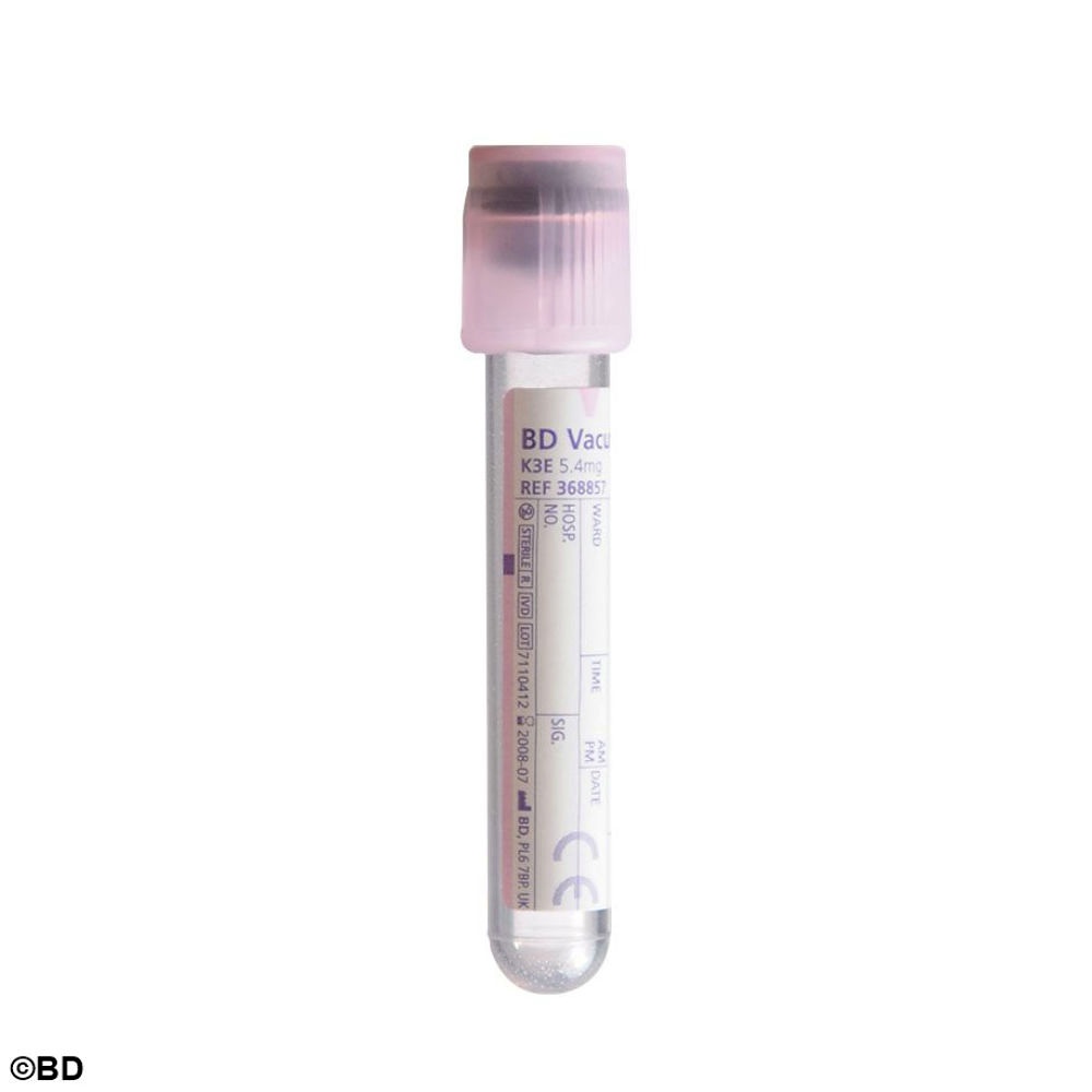 [BEC 368857] BD Vacutainer EDTA Plus Röhrchen Aus PET, 3 ml, 3,23 mg K3 EDTA, 75x13mm