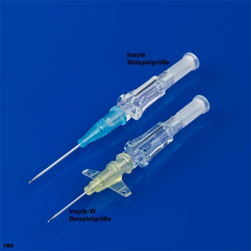 BD Insyte Venenverweilkatheter Ohne Flügel, 22 G, 0,9 x 25 mm, blau
