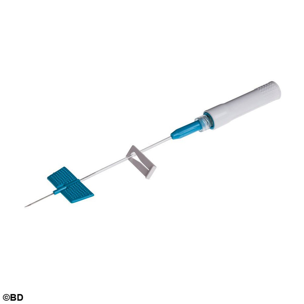 BD Saf-T-Intima Venenverweilkatheter Ohne Y-Anschluss, 22 G, 0,9 x 19mm, blau