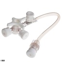 BD Connecta Plus 3 Dreiwegehahn Mit 7 cm Verlängerungsschlauch, weiß und