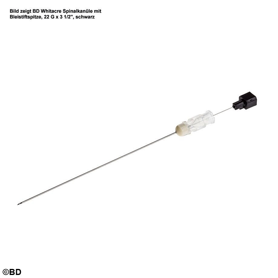 BD Whitacre Spinalkanüle mit Bleistiftspitze, 22 G x 3 1/2'', schwarz