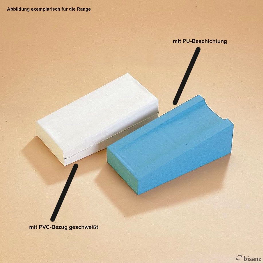 Injektionskissen creme, phthalatfrei Genäht mit RV, 30 cm lang