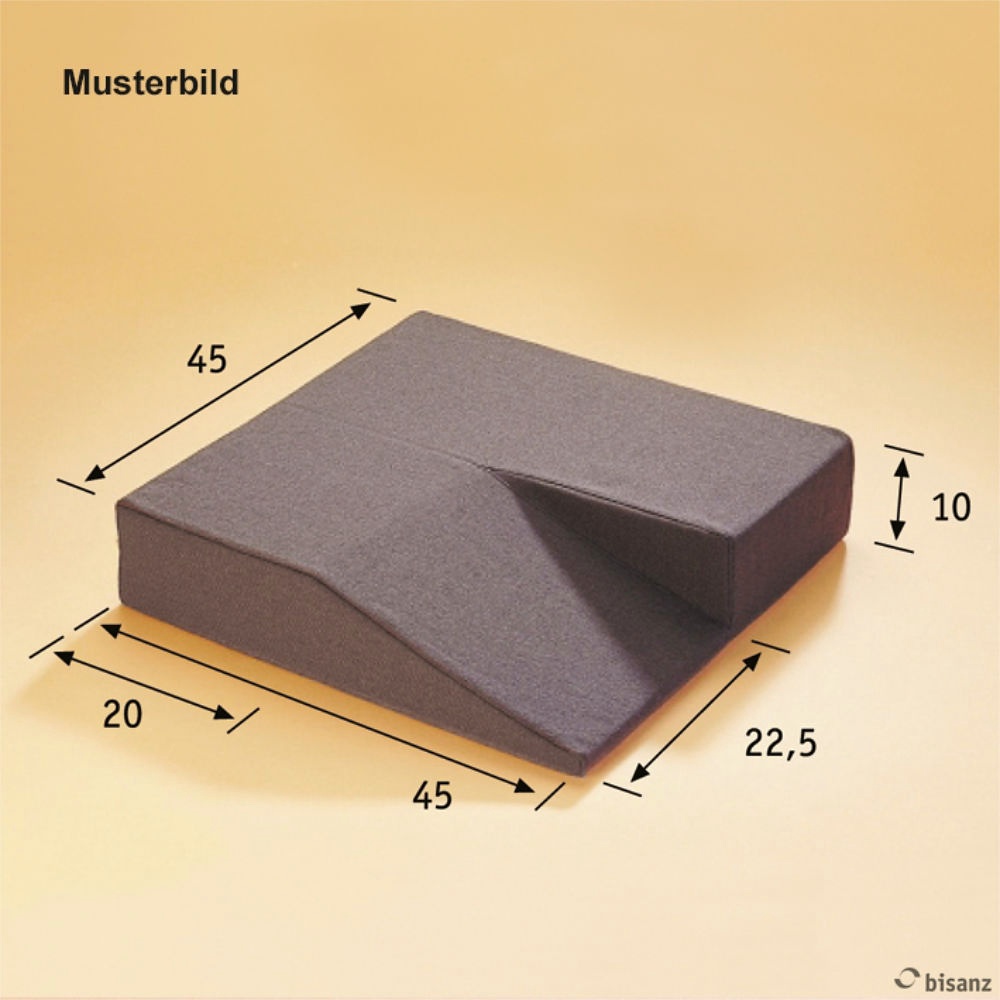 [BIS 1343202] Arthrodese-Kissen 45 x 45 x 10 cm Anthrazit, Abschrägung links
