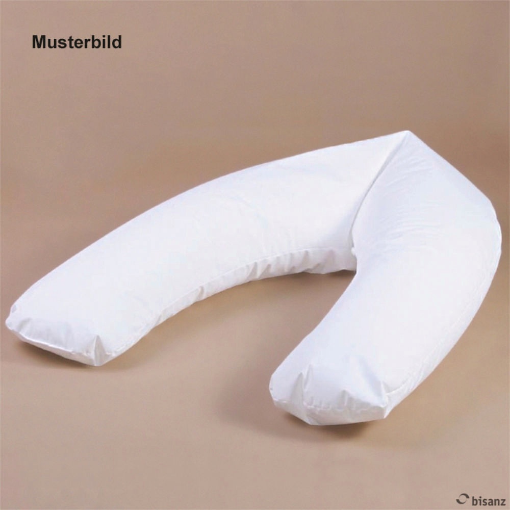 [BIS 640558] U-Form-Lagerungskissen 180 cm x 30 cm Bifill mit PU-Bezug weiß abnehmbar