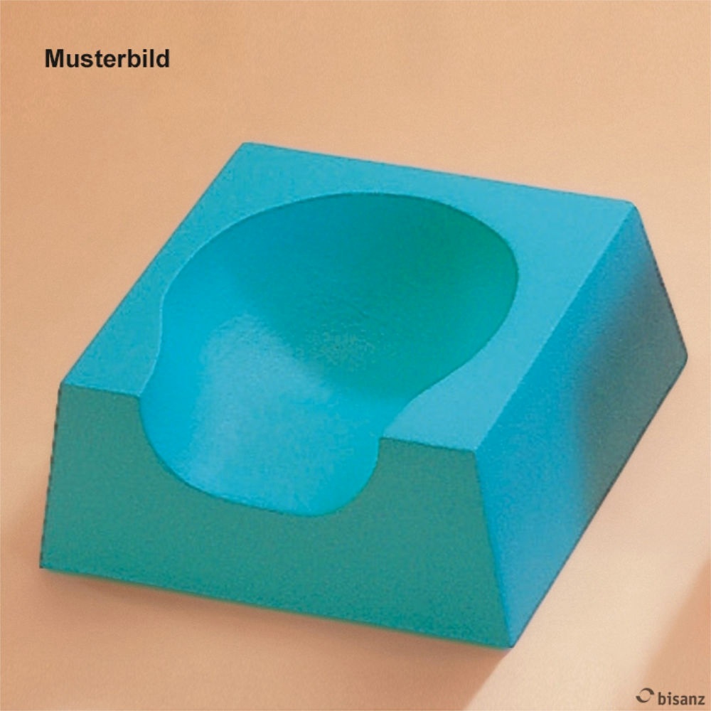 Röntgenkopfteil Nr. 9, für Rückenlage Blau, 25 x 25 x 10 cm
